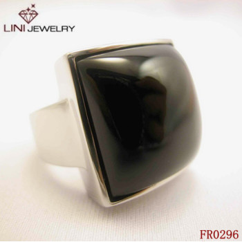 Women's  Stainless Steel Gemstone Ring,Jewelry Facotry FR0296