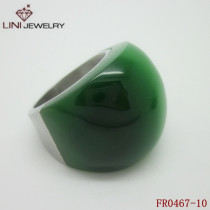 Multicolor Stone Huge Size Ring/Emerald  FR0467-10