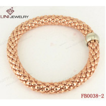 Gold and Rose Color Plated Stainless Steel Bracelet  FB0038-2