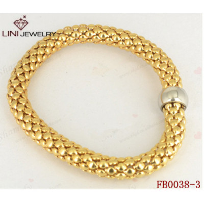 Gold  Color Plated Stainless Steel Bracelet  FB0038-3
