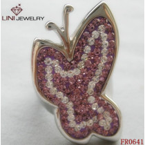 2013 Fashion butterfly Stainless Steel Ring  FR0641