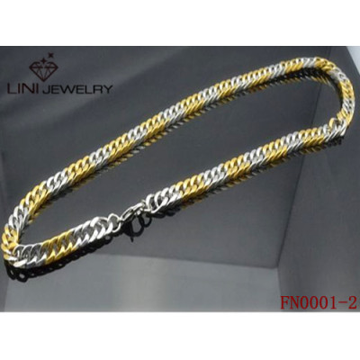 Gold Plated Stainless Steel Necklace FN0001-2