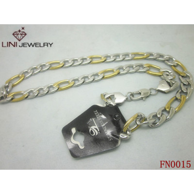 Fashion Tow Tone Stainless Steel Necklace FN0015