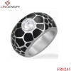 Stainless steel Dome with stone Ring/FR0245