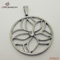 316L Stainless Steel Circle Flower Pendant FP0837