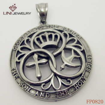 316L Jewelry Stainless Steel Circle Pendant FP0820