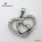 2013 316L Stainless Steel  Heart shaped Diamond Pendant FP0847