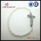 gold plated pearl cross bracelet FB0135