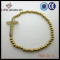 gold plated pearl cross bracelet FB0136