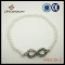 2013 gold plated pearl infinity bracelet FB0139