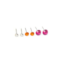 Top Fashion! 3 set rhinestone earring