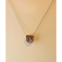 Lovely Heart Zircon Necklace