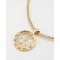 Fashioin style for 2012 Spring&Summer Round pendant Leather Necklace in gold plating