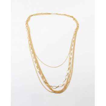Best Quality Multilayer Long Chain Necklace in gold plating