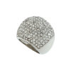 Hot sale for SS2012 Pave crystal silver ring