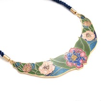 Bohemia style Big flower short necklace