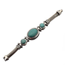 Turquoise Stone Leather Bracelet