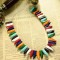 Colorful Ivory short necklace