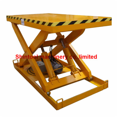 Stationary hydraulic lift tables SJG0.9-0.5 with single fork