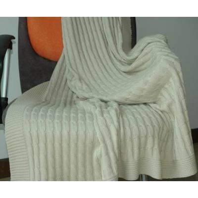 CABLE KNIT THROW