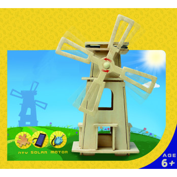 Wooden puzzle Solar windmill
