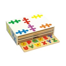 wooden puzzle set