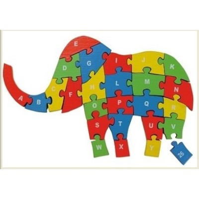 elephant wooden block puzzle