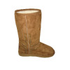 brown suede upper  stud  decoration snow boots for lady