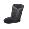 woven  suede upper  half boot snow boots for lady
