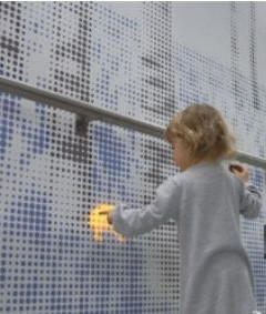 British children's hospital using animation type LED interactive digital  signage to please the children -