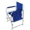 Strong frame beach director chairs with side pocket