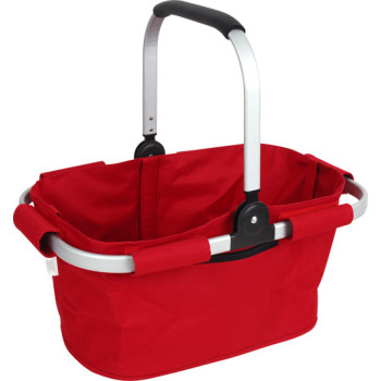 Foldable single handle can basket shopping bag