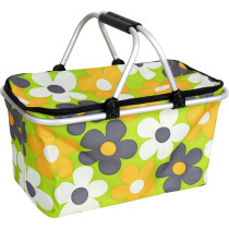 Colorful flower camping beach picnic basket
