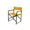 Yellow steel tube adult director chair