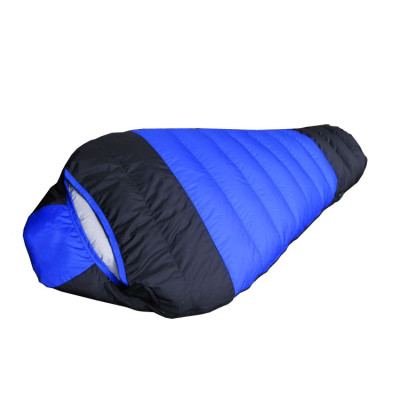 Cold weather white duck down outdoor trekking mummy sleeping bag