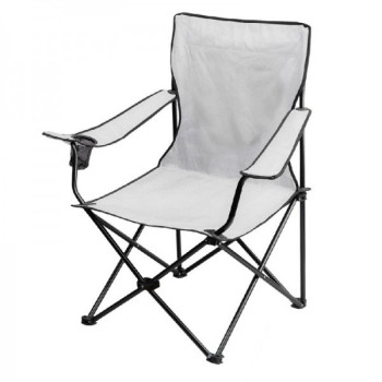 All white steel tube  folding traveling beach chairs