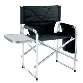 Aluminum tube side table camp fishing director chair