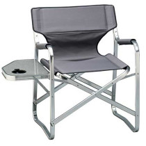 Flat aluminum tube side table foldable director chair