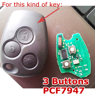 Renault 3 Buttons PCB Board (PCF7947)
