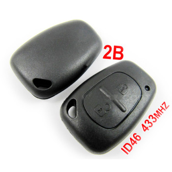 Renault 2 Buttons Remote Key ID46 433Mhz