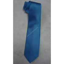 Solid Blue Microfiber Necktie