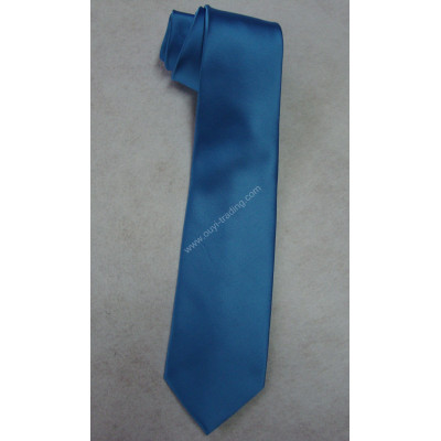 Solid Blue Microfiber Necktie