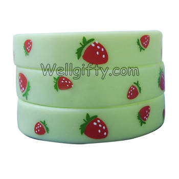 Strawberry Silicone Wristband