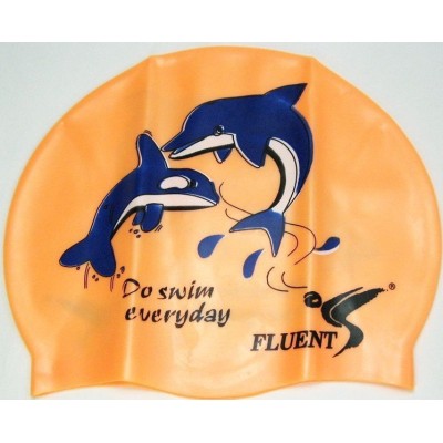 Cartoon silicone swimming cap