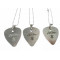 Stainless Steel guitar pick necklace engraved or printed