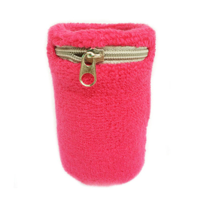 Embroidered Wristband Zipper Pocket