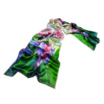 Fashion digtial print silk satin scarf