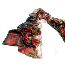 custom design silk satin scarf