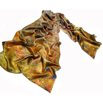 Spring lady silk long scarf