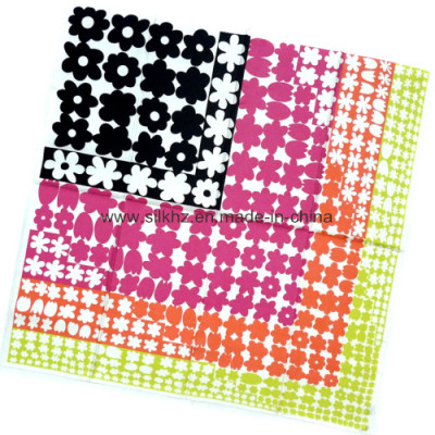 Spring Print Square Brand Silk Scarves